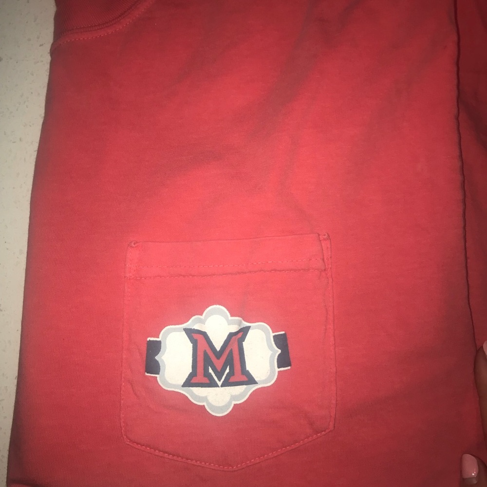 Red longsleeve with a pocket